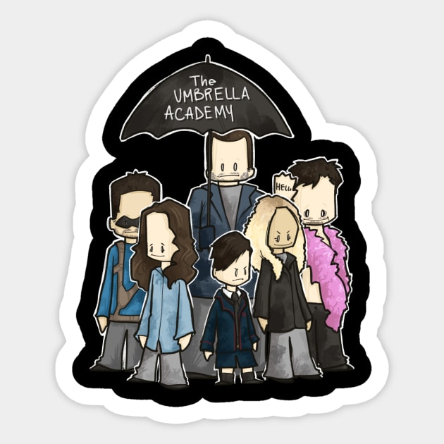 Umbrella academy Sticker by ArryDesign